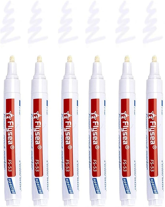 6 Pack Tiles Joint Repair Pens Tile Grout Line Marker Repair Pens Waterproof Water Based Ink for Kitchen Bedroom Wall Floor Tile Gaps (White)