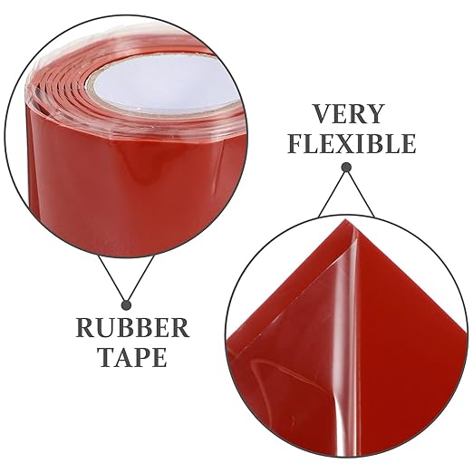 Waterproof Pipe Leak Repair Tape 5cm X 1m PVC Strong Sealant Tape Heavy Duty Silicone Rubber Hose Seal for Plumbing and Water Leak Fixing