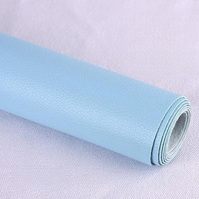 Leather Repair Patch Tape Kit,Self Adhesive Leather Repair Kit for Furniture,Vinyl Repair Kit for Couch,Sofa,Car Seats,Office Chair Luggage (Light Blue,16.93"×78.74")