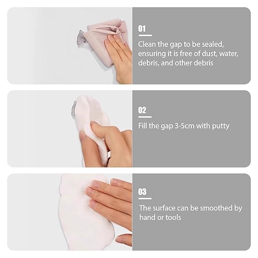 2026 Upgraded Moldable Sealant Clay, Faster Drying - 6-Pack Sealant Mastic, Quick Repair Putty for Drain Pipe Connection, Wall Holes and Air Conditioning Hole Sealing.(6)