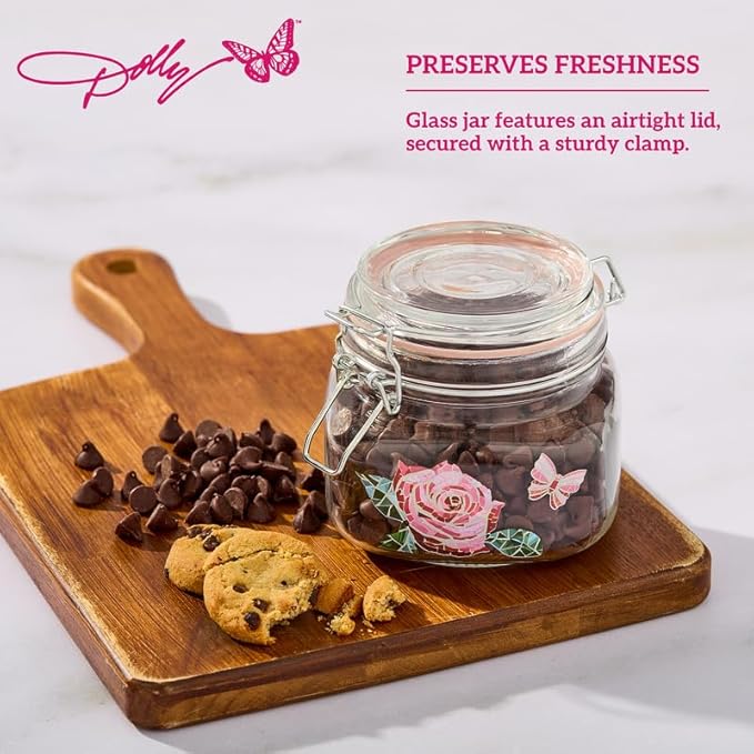 Dolly Parton Preserving Clamp Jar, 16.9 oz (500ml), Pink