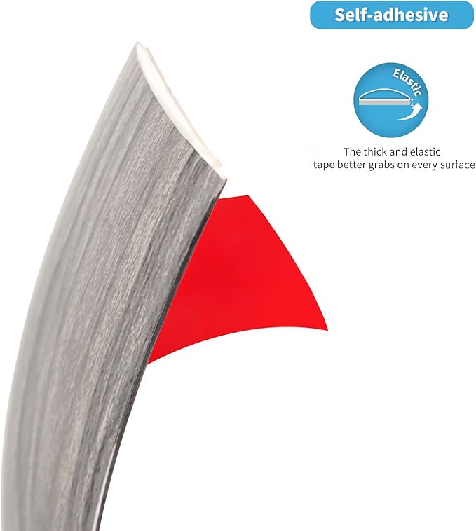 Art3d Self Adhesive Vinyl Strip for Joining Floor Gaps, Carpet Thresholds - 10 FT, 1.57in, Gray (Pack of 2)