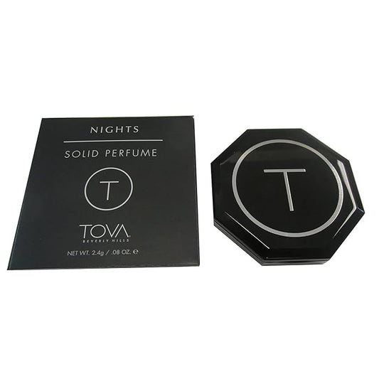 Tova Nights Solid Perfume Compact – Floral Woody Pocket Perfume Dab-On for Women – USA Made & Cruelty-Free – 2.4 g