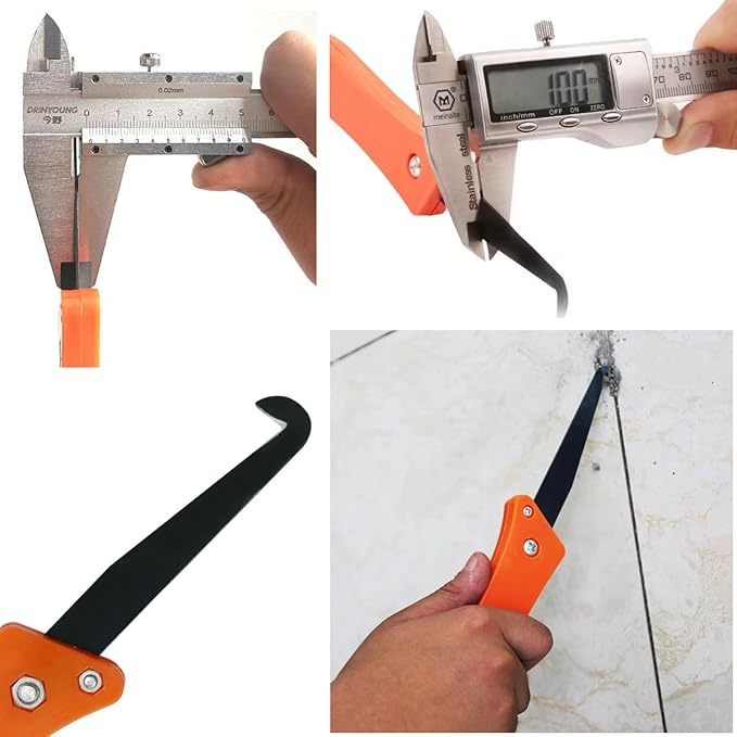 10 Pack Tile Grout Saw Blade Replacement Grout Remover Tool Angled Blade Parts for Grout Removal Tool Tile Caulk Remover Grout Scraper Rake Tile Joint Cleaning Knife Cleaner Caulk Removal Tools