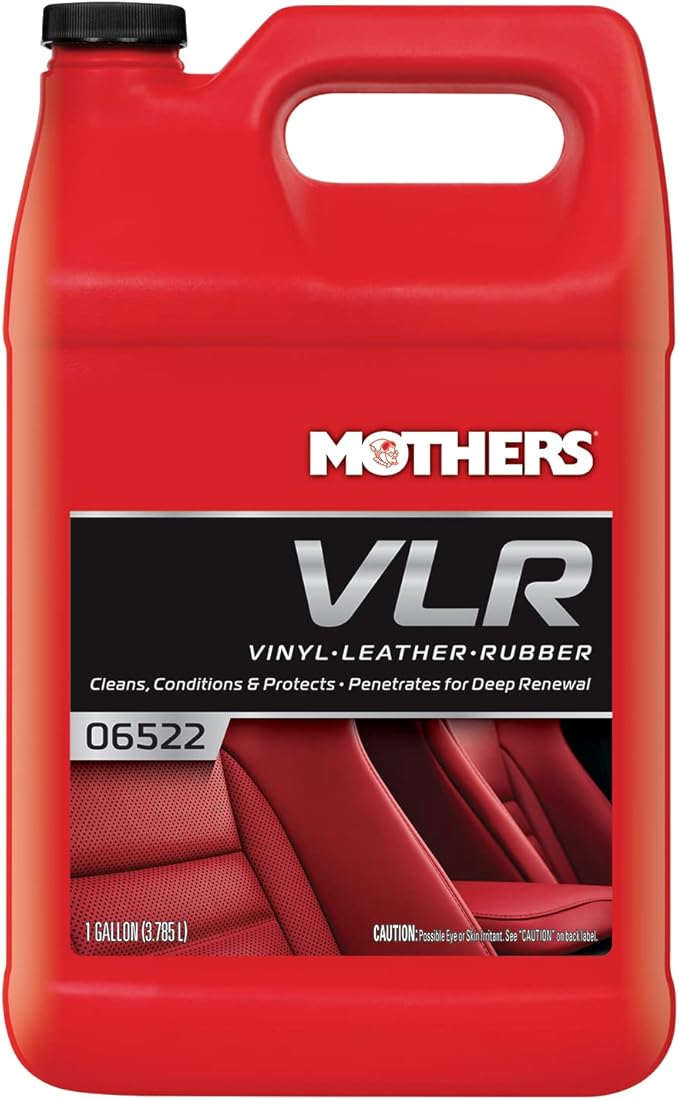 Mothers VLR Vinyl-Leather-Rubber Care, 1 Gallon (06522) | Cleans, Conditions & Protects In One Step, pH Balanced, Neatsfoot Oil & Lanolin To Protect Against Drying, Fading & Cracking