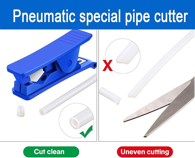 2PCS Soild Brass Air Reusable Hose Splicer For 1/4-Inch ID Hose,1/4" + 1pc hose cutter Air Hose Repair Fitting (4PCS 1/4 inch + hose cutter)