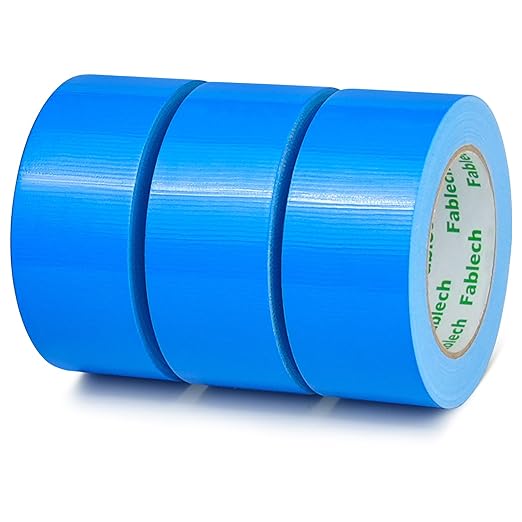 3 Pack Duct Tape Heavy Duty ,9 Mil Thickness,2 inches x 30 Yards, Waterproof Strong Adhesive Duct Tape, All-Purpose Tear by Hand for Repairs,Flexible,No Residue, DIY & Industrial Projects（Blue）