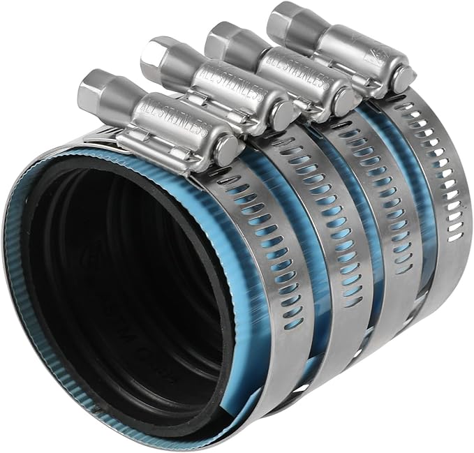 EFIELD 6" No-Hub Coupling Heavy Duty Colored Shield, Blue
