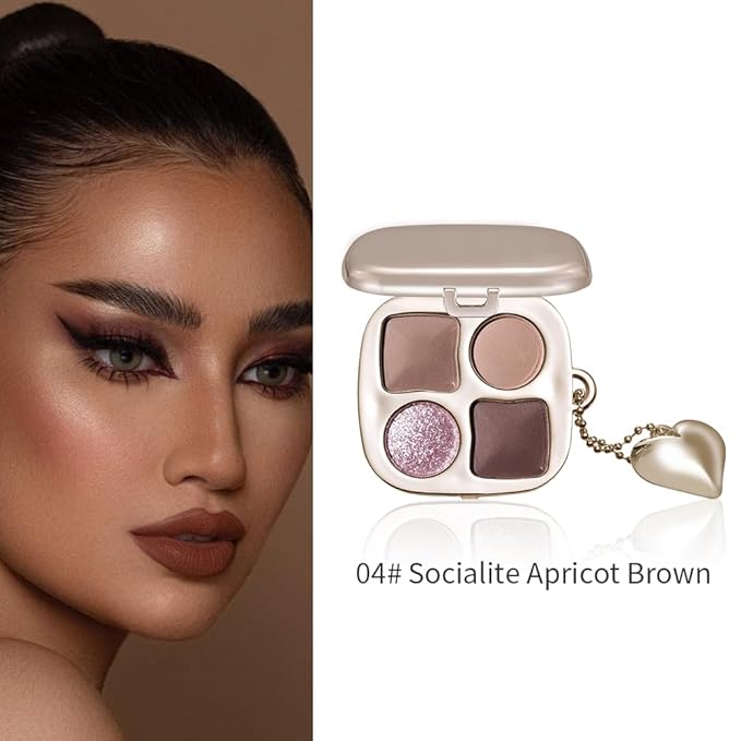 Cool-Toned Nude & Mauve Brown Eyeshadow Palette–High-Pigment Matte Shimmer Eye shadow, Blendable Long-Lasting Waterproof Smokey Eye & Contour Palette for Nude Everyday Makeup Paleta de Sombras de Ojos
