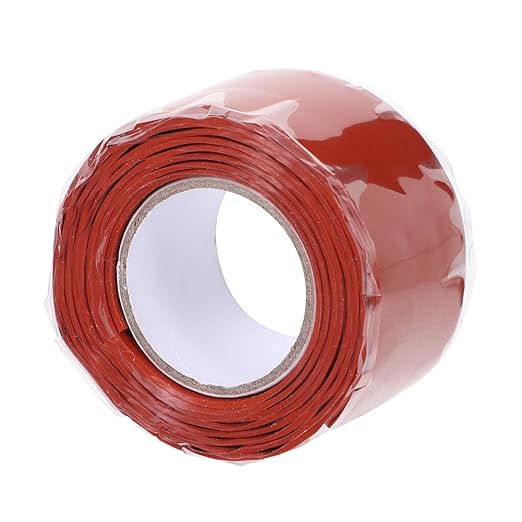 Tofficu Flexible Silicone Rubber Seal Tape for Pipe and Water Leak Repair Self Adhesive Sealing Tape for Home Plumbing Red