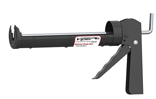 Albion Engineering R5 Viper Line Manual Barrel Ratchet Cartridge Caulking Gun, 1/10 Gallon (10 oz), 5:1 Drive Black