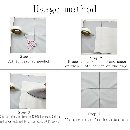 Hot Melt Seam Sealing Repair Adhesive Fusible Tape，Layer for Waterproof PU Coated Fabrics Sportswear Outdoor Gear Raincoat Tent Awning (Clear (Transparent))
