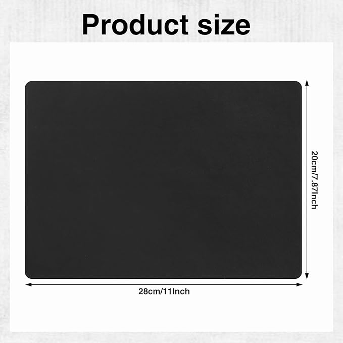 WSICSE 4Pcs Leather Patches for Furniture, 8 x11 Inch Leather Repair Patches Self-Adhesive Repair Kit for Car Seat Repair (Black)