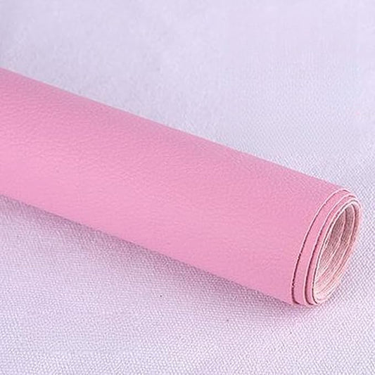 Leather Repair Patch Tape Kit,Self Adhesive Leather Repair Kit for Furniture,Vinyl Repair Kit for Couch,Sofa,Car Seats,Office Chair Luggage (Pink,19.69"×53.94")
