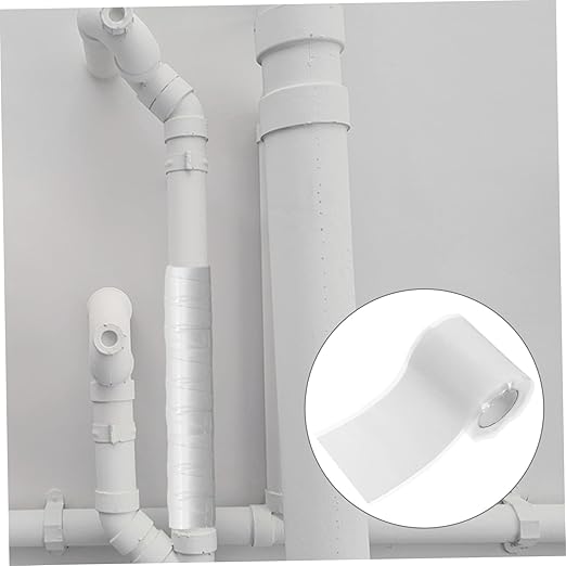 PRETYZOOM Water Pipe Repair Tape Wide Long White Silicone Rubber Sealant Tape Easy Application for Leak Fix