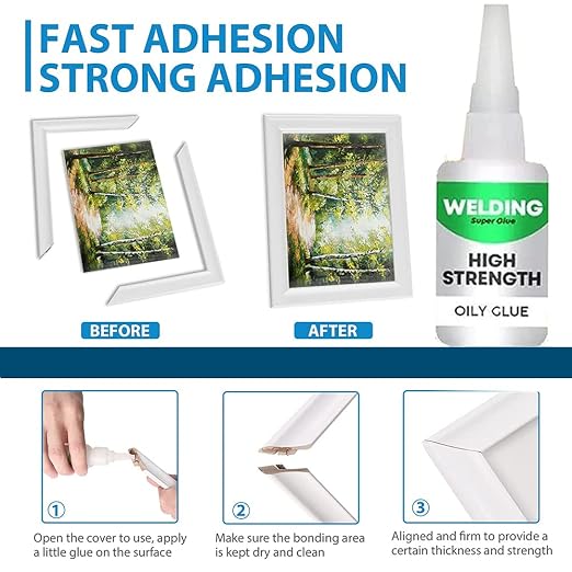 2/3PCS Welding High Strength Oily Glue 150 Gram (Pack of 3) - Universal Superglue,Mighty Instant Glue for Resin Ceramic Metal Glass