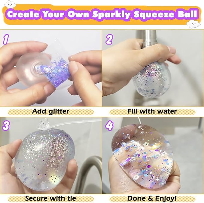 FUNSHOWCASE Nano Tape Bubble Kit with Clay, Marker, 6-Design Guide Squishy Maker Set