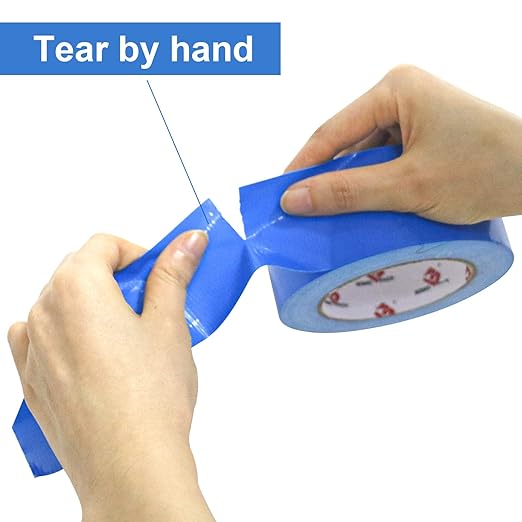 JIALAI HOME 2 Pack Blue Duct Tape Heavy Duty,9 Mil Thickness,2 Inches x 30 Yards,Strong Industrial Strength,Flexible,No Residue,Waterproof and Tear by Hand,Multi-Use for Indoor & Outdoor Repairs