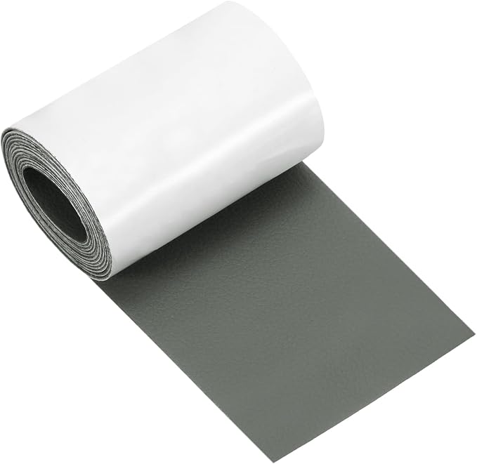MECCANIXITY Leather Repair Patch 3"x60" Self-Adhesive Leather Vinyl Repair Tape Kit for Furniture Couches Sofa Chair Car Boat Seats Jackets, Dark Gray