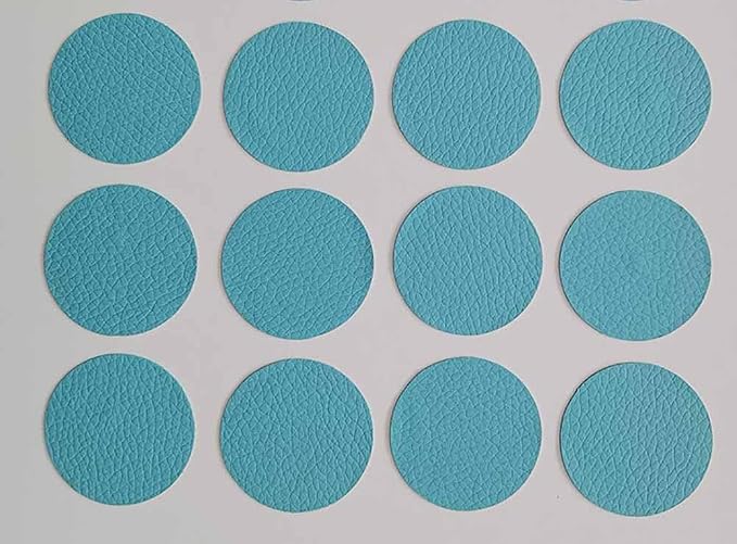 Round Leather Repair Patch for Furniture, Tape Self Adhesive for Couches Car Seat Sofa Jackets Handbags (OneSize,Blue 01)