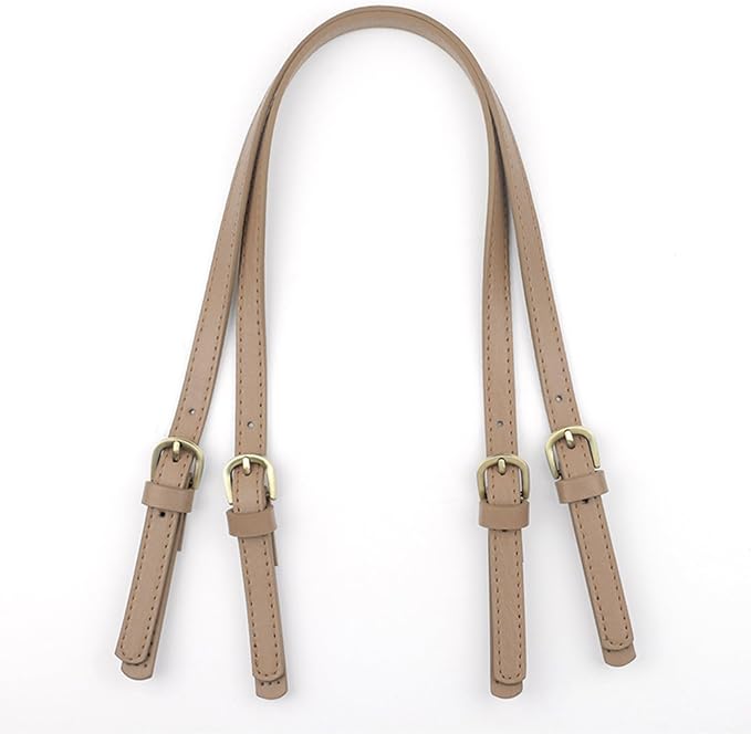 XIMEO 2 Pack Replacement Purse Straps – Adjustable PU Leather Handles with Buckle for DIY Bag Making, Tote & Handbag Repair