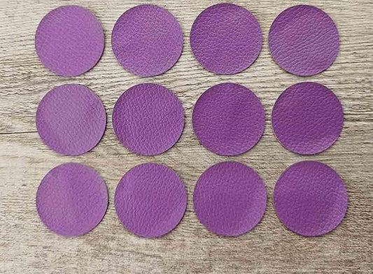 Round Leather Repair Patch for Furniture, Tape Self Adhesive for Couches Car Seat Sofa Jackets Handbags (OneSize,Light Purple)
