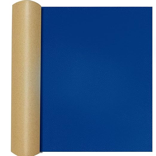 Self adhesive leather repair tape for large furniture, 17.78X78.8 inch refurbishment repair sticker for repairing torn sofa, furniture, car seat, leather repair patch, vinyl repair kit (blue)