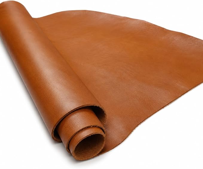 Reed Leathers Hides - Cow Leather Skin (12 X 24 Inches 2 Square Foot, Whiskey)