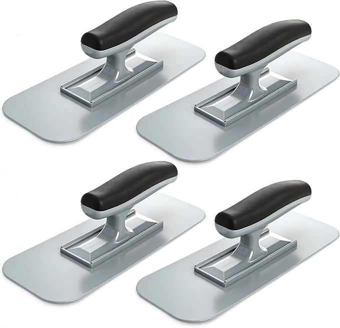 Peohud 4 Pack Plastic Trowels with Comfortable Grip Handle, Lightweight Finishing Trowels for Plastering, Spackling, Drywall Joint, Small Repairs on Wall and Corner