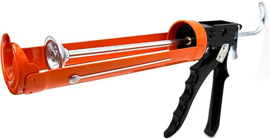 Zeluga 25-210 10 oz. Smooth Hex Rod Cradle Caulking Gun with Spout Cutter, Orange