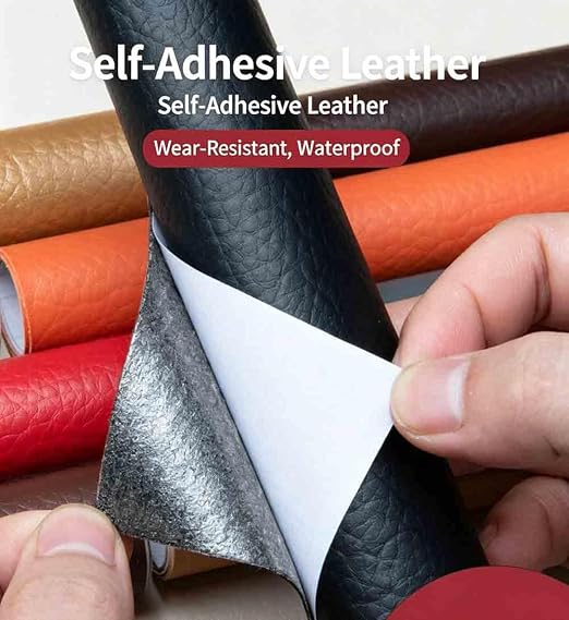 Thickened Wearproof PU Leather Repair Patch, Self-Stick Invisible Mending Tape for Automotive Seat Sofa Cushion Furniture (Gold,19x50 inch)