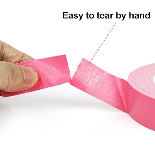 BOMEI PACK Heavy-Duty Duct Tape Pink, 1 inch by 30-Yards,3-Pack, Great for General-Purpose Use, Home Repairing, DIY Work, Auto Repair & Outdoor Activities