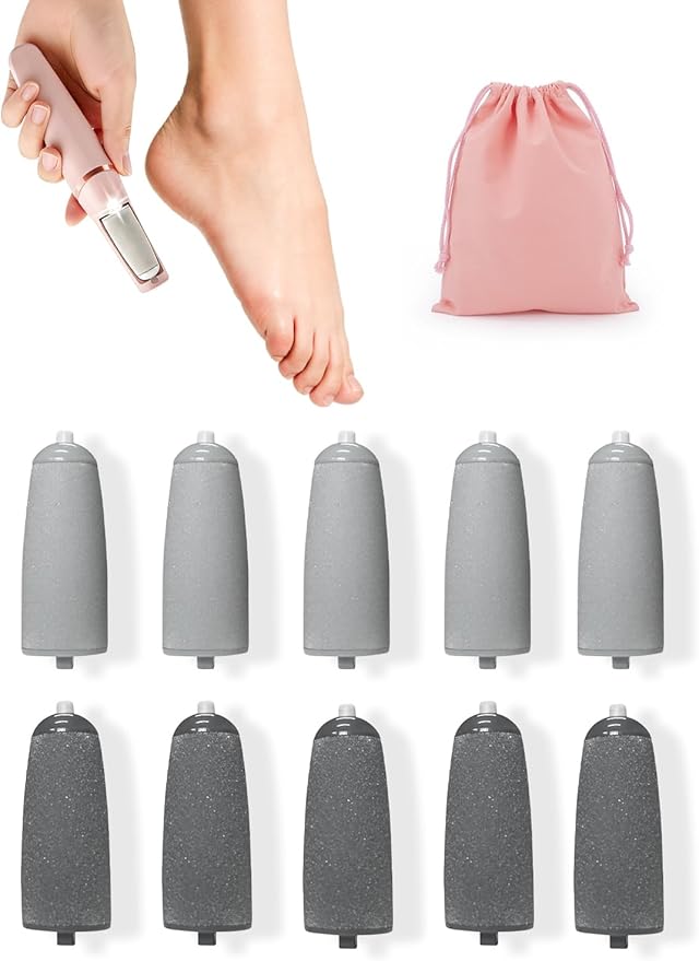 Callus Remover, Upgraded 3rd Electric Callus Removers for Feet, Foot File Callus Remover Pedicure Tools with 2 Speeds, for Dry/Calluses/Cracked/Hard Skin - Soft Smooth Skin (10 Heads)