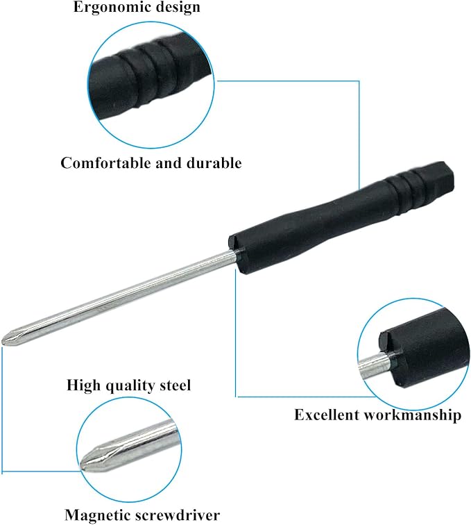 240 pcs Nickel Plated Tip Screws Pointed Cross Slot Leather Accessories 12 Sizes Belt Screws Include M2*3-M2*6, M2.5 * 3-M2.5 * 8, M3*3-M3*8 with 2mm Screwdriver for Belt Buckle Wallet Handbag Black