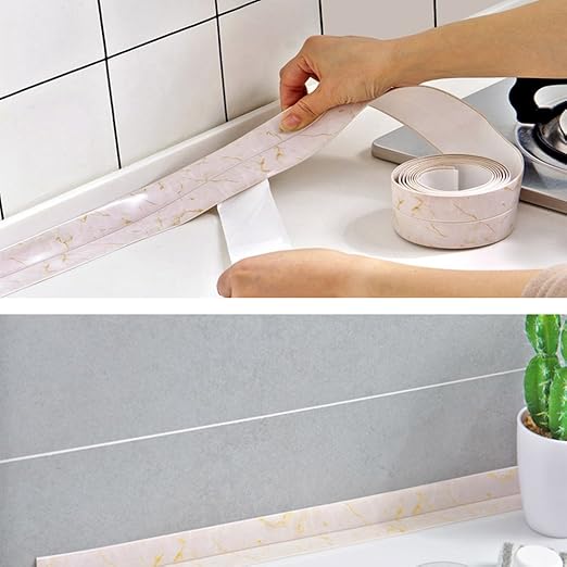 Caulk Strip for Bathtub Self Adhesive Waterproof Tape for Kitchen Bathroom Shower Floor and Wall Sealing, 2" x 102"