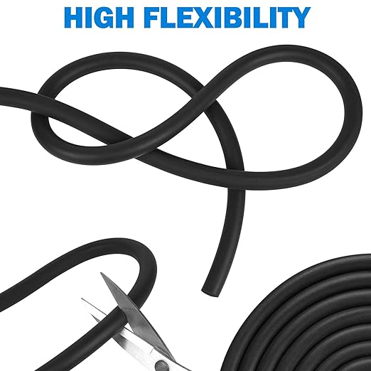 MYFAMIREA 20FT Backer Rod 5/8 Inch EPDM Rubber Caulk Saver Weather Strip Seal Concrete Expansion Joint Filler for Gaps and Joints, Black