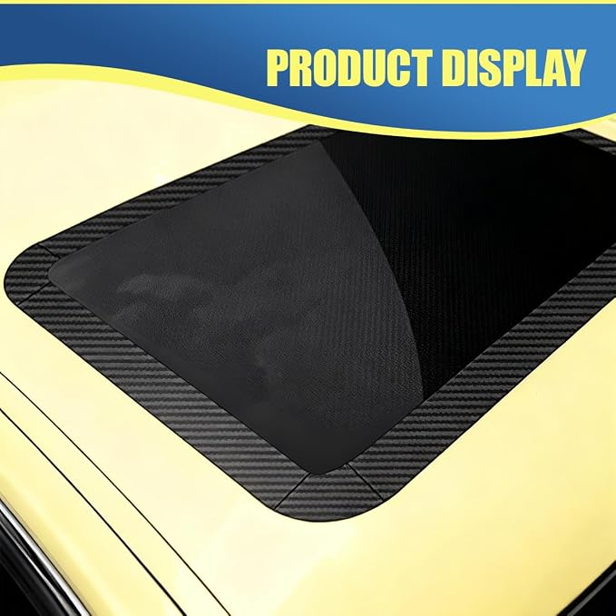 Car Sunroof Seal Strip, Waterproof Carbon Fiber Car Roof Window Edge Sealant Tape, Self-Adhesive Auto Weather Stripping, Vehicle Sunroof Leak-Proof Protection Trim for Trucks, SUVs (6M-19.7Ft)