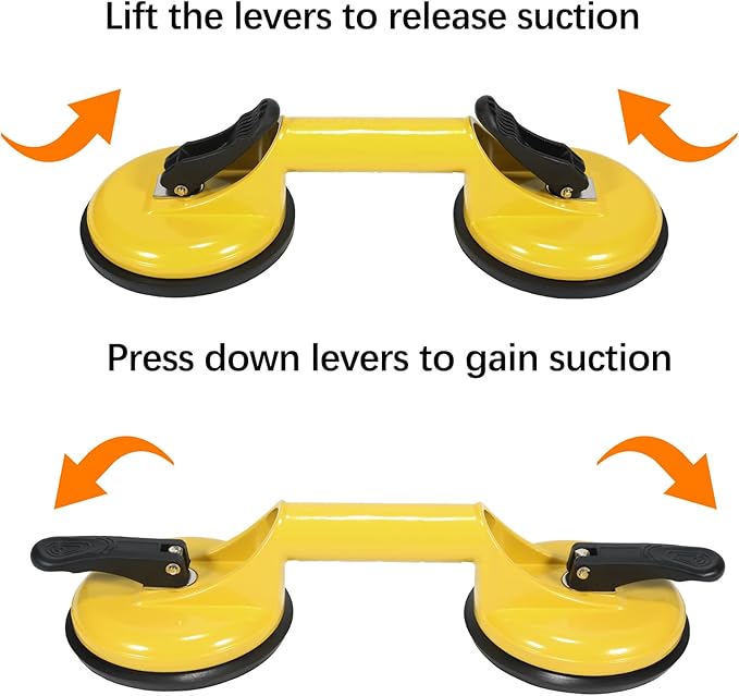 Floor Gap Fixer Tool for Laminate Floor Gap Repair Plank Grabber Includes Heavy Duty Aluminum Suction Cup and Fiberglass Handle Rubber Mallet (Can't Use on Scraped Surface Floor)