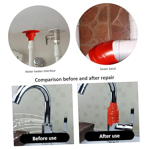 Cabilock 2pcs Waterproof Repair Tape 1 Sealant Tape for Leaks Duct Sealing Effect Flexibility for Multiple Materials