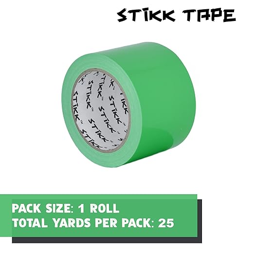 STIKK Duct Tape - Light Green Duck Tape - 3 inch x 25 Yards - Heavy Duty Tape for Repairs, Household Projects - for Commercial HVAC and Construction - Effective Heavy Duty Waterproof Duct Tape