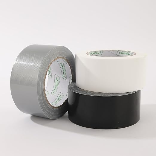 Firmentape] Heavy Duty Cloth Waterproof Tape 2" x50ft, Fiberglass Reinforced for Roofing/Pipes, Butyl Rubber Adhesive - Weatherproof & UV Resistant (Black)