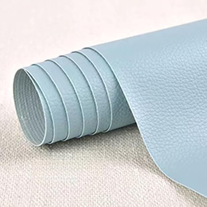 Self Adhesive Leather Repair Patch,Leather Repair Patch Tape Kit,Vinyl Repair Patches Waterproof for Couches,Furniture,Kitchen Cabinets,Car Seats (Light Blue,3.94"×7.87")