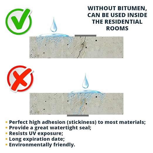 Alenor Butyl Rubber Aluminum Tape 2" inch x 16 Ft Wall Crack Roof Leaks Waterproof Heat Resistant Tape Perfect for Sealing Patching Hot Cold Air Ducts Wood Metal Plastic Glass Repair