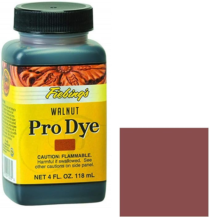 Fiebing's Pro Dye Leather Dye (4 Fl Oz) - Alcohol-Based, Penetrating, Permanent Dye for Shoes, Belts, Furniture - Vivid Color, Superior Color Fastness