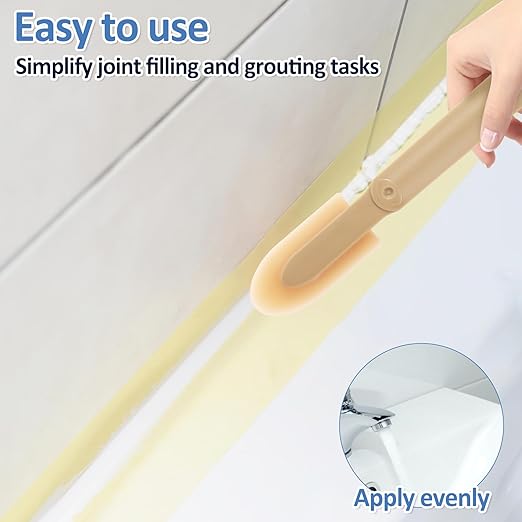 8Pcs Caulking Silicone Sealant Finishing Tool, 4 Sizes Rubber Caulking Tool Set, Multifunctional Caulking Remover/Smoothing Tool Applicator for Tiles Brick Kitchen Bathroom