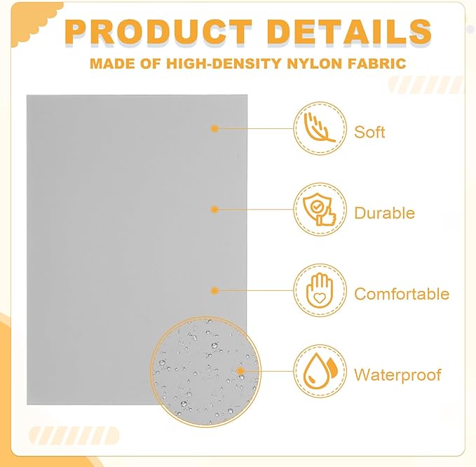 PATIKIL Nylon Repair Patch 8 x 6 Inch, 6pcs Self-Adhesive Down Jacket Repair Patches Waterproof Fabric Repairing Tape for Tents Sleeping Bag Outdoor Camping Gear, Silver Gray
