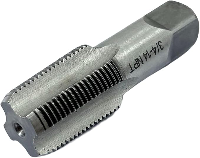 1 Pcs 3/4 NPT Pipe Thread Tape, Carbon Steel Hand Threading Tap for Plumbing Projects,Auto Repairs and Other Various DIY Thread Cutting Tools Small Poject