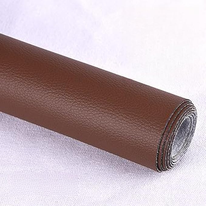 Leather Repair Patch Tape Kit,Self Adhesive Leather Repair Kit for Furniture,Vinyl Repair Kit for Couch,Sofa,Car Seats,Office Chair Luggage (Light Brown,19.69"×53.94")
