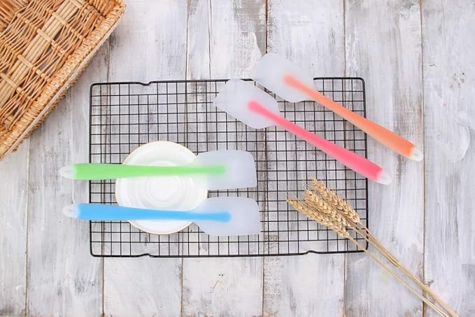 HiramWare Silicone Spatula Set of 4 - Heat Resistant Flexible Spatula 450F with Stainless Steel Core - Food Grade Premium Good Grip Kitchen Utensils - Seamless, Heavy Duty, BPA Free, Dishwasher Safe