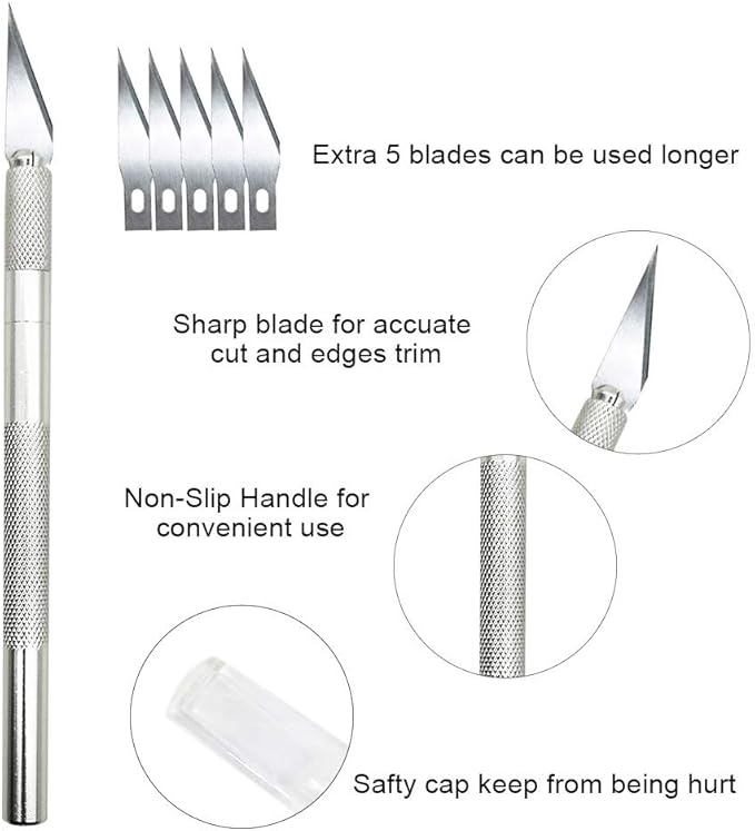 tiptopcarbon Wallpaper Smoothing Tool with 8 Inch Scraper for Contact Paper Adhesive Vinyl 10pcs/Pack